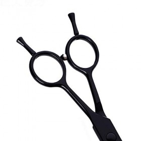 Ciseaux de barbier en Forme de A à Double Queue Noirs et laqués Teflon Tondeuse à Cheveux Ciseaux Plats Ciseaux à Dents 5,5 P...