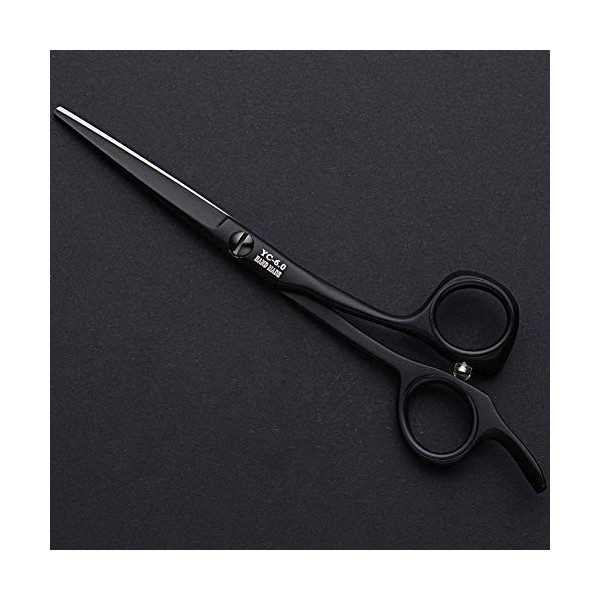 Ciseaux Coiffeurs Professionnels - Ciseaux de Coiffeur pour Coupe 6CR pour Salon et Coupe de Cheveux,Noir,6.0Inch