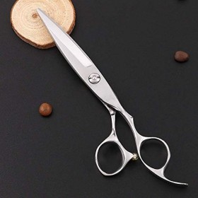 Ciseaux à Cheveux Salon de Coiffure Ciseaux de Coiffeur Ciseaux à Graisse 440c Acier à Simple et Double Tranchant Rasage et É...