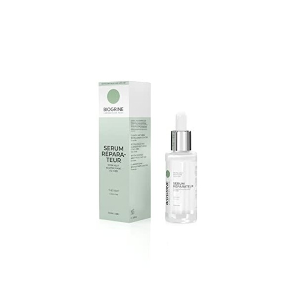 BIOGRINE - Sérum REPARATEUR Huile De Graines De Chanvre 300mg - Soin Nuit Révitalisant - Anti-Rides - Acné - Hydrate Et Nourr