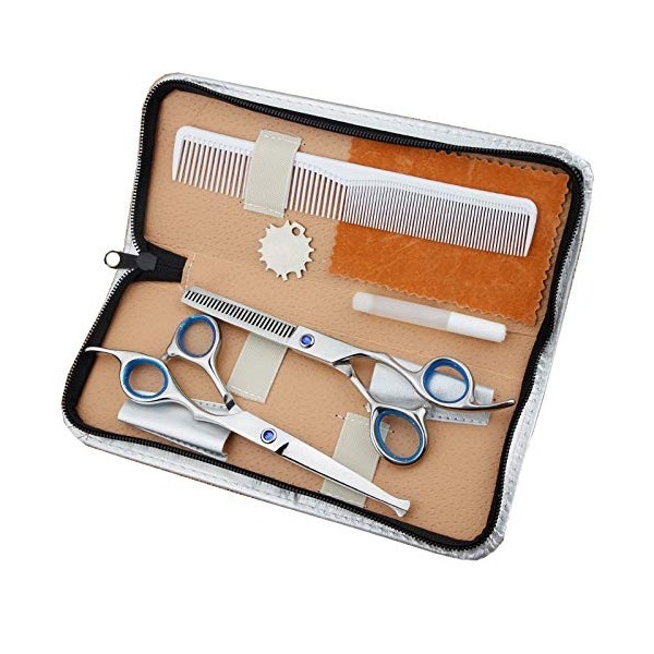 Ensemble de ciseaux de sécurité ronds de coiffeur professionnel de 15,2 cm – Cisaillement de coiffure de salon pour ciseaux d