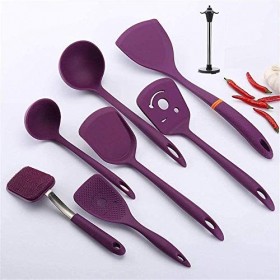 ZHENAO 7 Pcs/Set Cookware de Coabille de Silicole Noticick Résistant de La Cuisson de Cuisson de Cuisson de Cuisson de Cuisso
