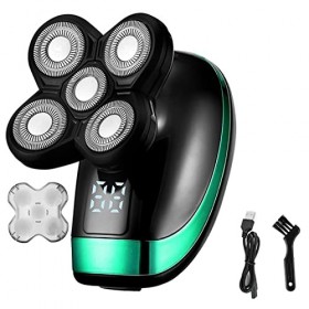 Rasoir électrique pour hommes, rasoir électrique rechargeable 5 en 1, cinq têtes flottantes, rasoirs, tondeuse à cheveux, nez