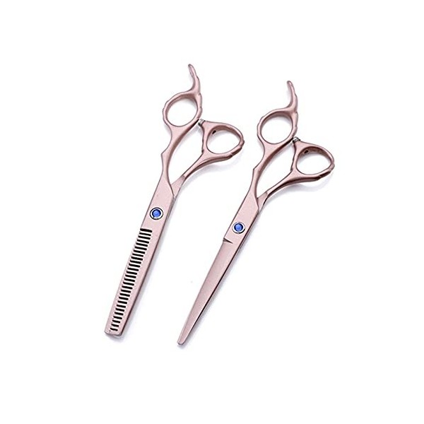 Hair Cutting Shears 6 inch Flower Handle Rose Gold Hairdressing Scissors Haircut thinning Haircut Scissors Flat Cut hairdress