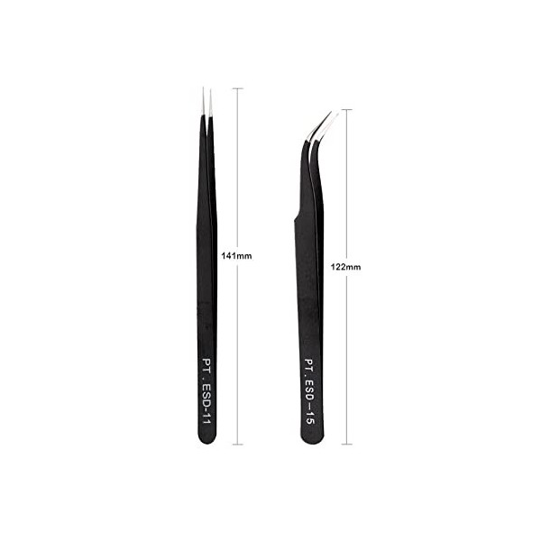 Ensemble de pinces de précision en acier inoxydable sourcils pinces cils extension outil kit de maquillage outils