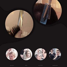 Ensemble de Ciseaux de Coiffeur, Ciseaux de Coupe de Cheveux Professionnels et Ciseaux Amincissants de Coiffure pour Salon, b...