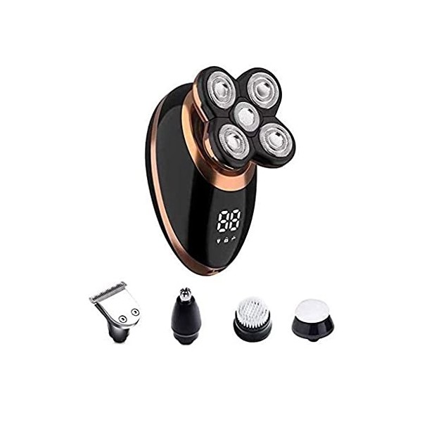 SMSOM Tête Shavers pour Hommes, Rasoir électrique Floating Hommes Shaver 5 en 1 Razor électrique LED Afficher IPX7 Rasoir à t