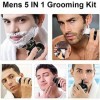 SMSOM Razor électrique pour hommes - 5 sur 1 Shavers pour hommes - Kit de toilettage à tête chauve multifonctionnelle - Shave