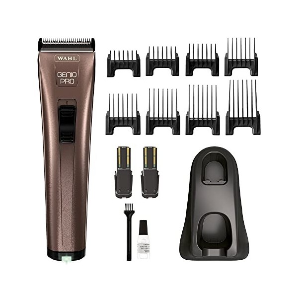 Wahl Genio Pro - Tondeuse à cheveux professionnelle - Kit de coupe professionnel - Tondeuse pour épilation en vrac - Lame dia