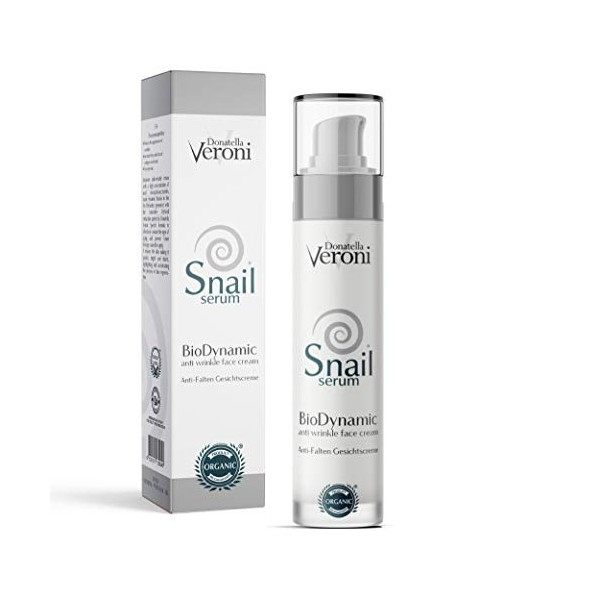 BioDynamic Donatella Veroni Snail Sérum à effet anti-rides pour tous les types de peau Bave descargot et ozone Crème visage 