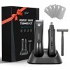 VINATO Ensemble doutils de tondeuse électrique – Tondeuse à poils corporels, tondeuse à poils de nez, rasoir à barbe, cadeau