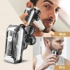 Rasoir électrique pour homme, rasoir électrique humide et sec pour homme 5 en 1 Kit de toilettage Tête flottante Barbe, nez e