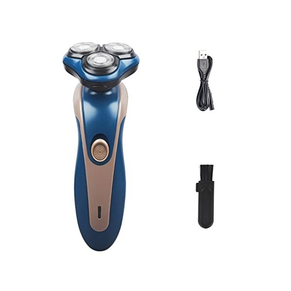 Rasoir électrique pour homme, 4D pour homme, tête flottante, tondeuse à barbe, rechargeable par USB, étanche, rasoir, tête ch