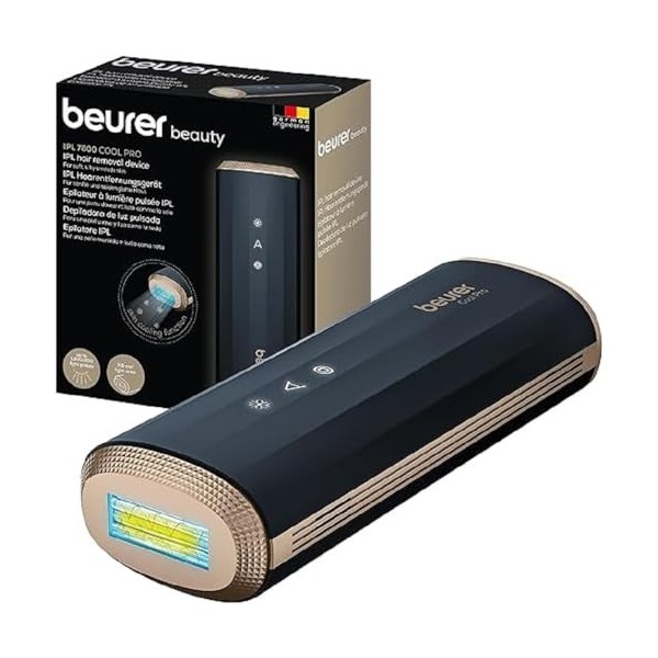 Beurer IPL 7800 COOL PRO Appareil dépilation avec technologie de refroidissement, jusquà 1 mio dimpulsions lumineuses, pou