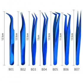 Volume pinces à épiler en acier inoxydable ultra dur pinces à épiler antistatiques haute précision extensions de cils personn...