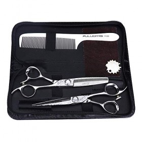 HAOTING Ciseaux de Coupe de Cheveux 6"Ciseaux de Coiffure Professionnels Ciseaux de Coupe Ensemble de Ciseaux Amincissants E