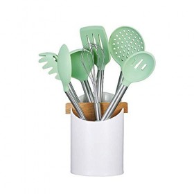 ZHENAO Ensemble de 8 Pièces de Qualité Alimentaire Spatule Spatule Non Bâton de Batterie de Batterie de Batterie de Cuisine d