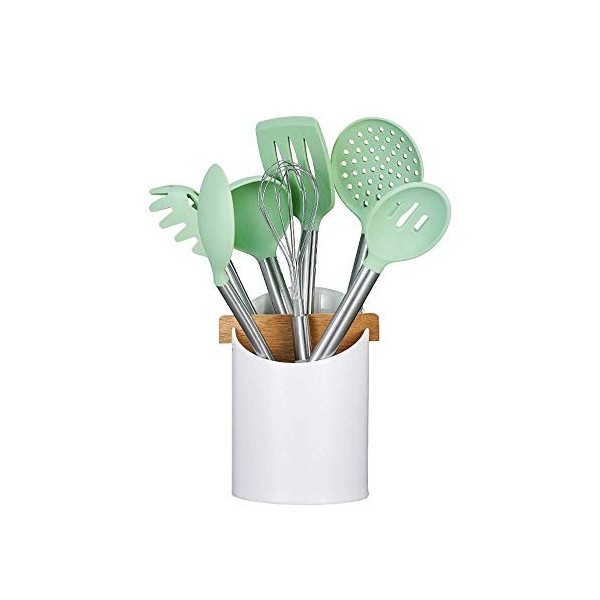 ZHENAO Ensemble de 8 Pièces de Qualité Alimentaire Spatule Spatule Non Bâton de Batterie de Batterie de Batterie de Cuisine d