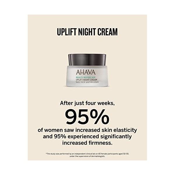 AHAVA La Crème de Nuit Liftante - Soin de Nuit Anti-Âge pour une Peau Plus Ferme et Plus Lisse - 50ml Crème Jour et Nuit