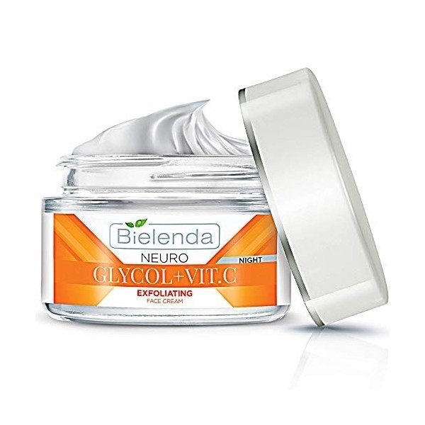 Bielenda glycol + Vit.C crème exfoliante visage éclat de nuit et activateur de jeunesse 50ml Crème Jour et Nuit