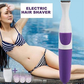 fervory Rasoir électrique pour Femme Bikini Trimmer sans Douleur Épilateur pour Le Visage Axila de la Jambe pour Femme
