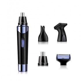 CAFFIA Tondeuse aux cheveux et au nez pour hommes et femmes, 4 en 1, trimmer professionnel rechargeable, dissolvant de cheveu