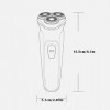 Rongistes électriques for Hommes, Rasoir Rotatif de lhomme étanché USB Rechargeable avec laffichage LED, tête de Coupe Flot