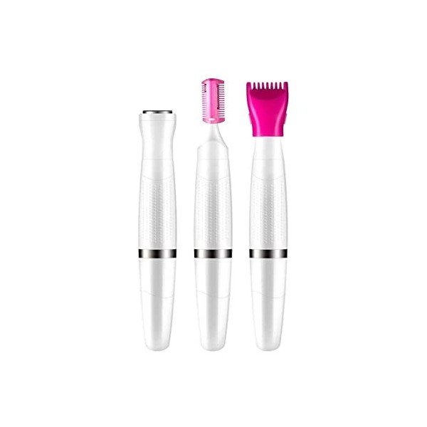 XYLXJ Épilateur électrique 3 en 1 pour femme - Rasoir étanche pour zone de bikini, nez, aisselles, sourcils, poils du visage 