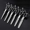 6,0 Pouces Ciseaux De Coiffure Coupe De Cheveux Set Professionnel 440C Ciseaux Plat Dent Cisaillement Barber Dilution Tool Ki