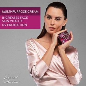 Crème Visage Anti-Rides Intensément Hydratante avec SPF 10, Effet Liftant, Prévient les Taches Pigmentaires, pour Peaux Sèche...