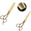 ZJZ Ciseaux Coiffure Professionnel Kit, Ensemble de Ciseaux de Coiffeur Ciseaux à Cheveux Professionnels et Ciseaux à effiler