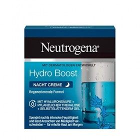 Neutrogena Hydro Boost Crème de nuit, crème pour le visage, crème hydratante, tous types de peau, sans huile, 50 ml Crème Jou...