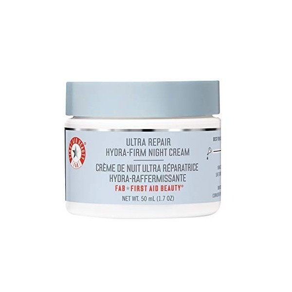First Aid Beauty, Crème de Nuit Ultra Réparatrice 50 ml , Effaceur des Rides et Ridules, Hydrate et Raffermit, pour Peaux Se ...