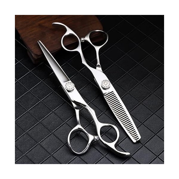 ciseaux de coiffeur Ciseaux De Coupe De Cheveux, 6 Pouces Japonais En Acier Inoxydable 440C Argent Haut De Gamme Ciseaux De C