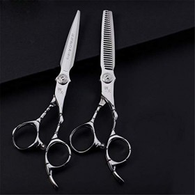 6,0 Pouces Ciseaux de Coiffure Professionnels Set Coupe Dilution Ciseaux Dents Ciseaux 17cm Plat Ciseaux Salon Barber Shop de