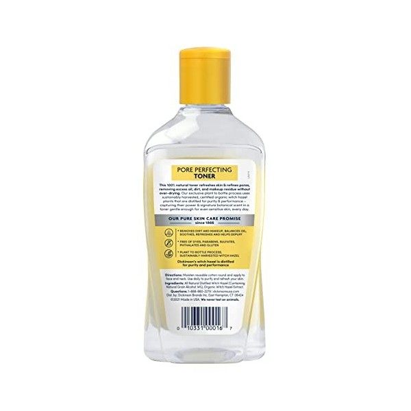 Dickensons Dickinson029595 Original Witch Hazel Hazel Porfait Toner, 16 oz / 475 ml Volume