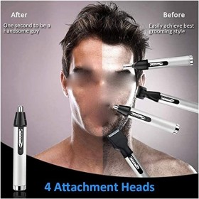 CAFFIA Trimmer des cheveux de nez for le toilettage hygiénique avec des têtes rindiables et interchangeables for les sourcils