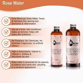 Eau de rose pure/biologique/végétalien/fabriqué à la main/de source responsable/meilleure eau de rose marocaine triple purifi