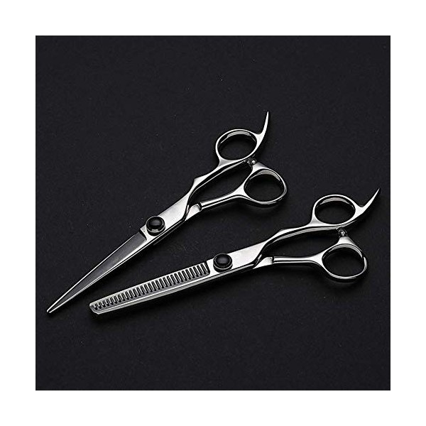 Ciseaux de coiffure professionnels salon de coiffure salon de coiffure noir droitier 6 "pour adulte, B Ab b 