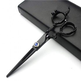 Équipement de Salon de Coiffure Professionnel Noir Coupe et amincissement élagage Ensemble de Ciseaux en Acier Inoxydable 6 P...