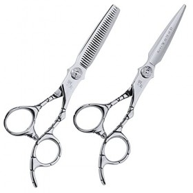 XJST Ciseaux De Coupe De Cheveux en Acier Inoxydable De 6,0 Pouces, Coupe-Cheveux Ciseaux De Ciseaux De Garniture De La Barbe