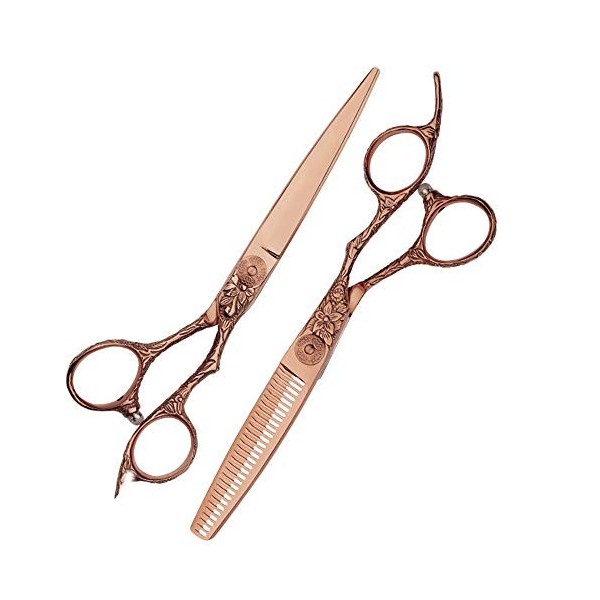 DIHAO Ciseaux Coiffure Professionnel Kit, Ensemble de Ciseaux de Coiffeur Ciseaux à Cheveux Professionnels et Ciseaux à effil