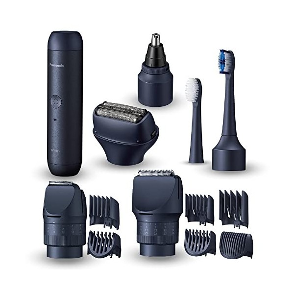 Panasonic MULTISHAPE Modulaire Personnels Soins Système, Tondeuse à Barbe/Poils & Barbe/Poils/Corps, Rasoir 3 lames, Brosse à