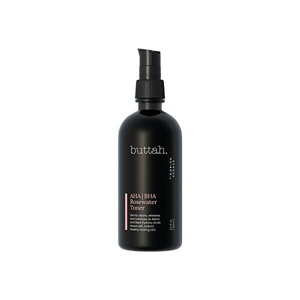 Dorion Renaud Buttah Skin Toner à leau de rose AHABHA Acides Alpha Hydroxy AHA et Beta Hydroxy Acids BHA Tonique rafraîc