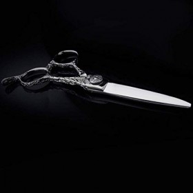 Ciseaux de Coiffure Ciseaux de Coiffure Professionnels Haut de Gamme Ciseaux Plats rétro sculptés Outils de Coiffure Rasage e...