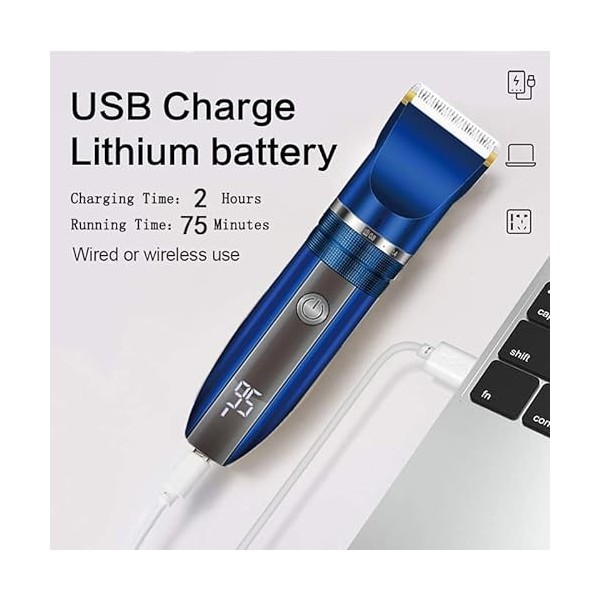 Tondeuse à cheveux pour homme, tondeuse électrique professionnelle rechargeable par USB, ciseaux électriques, ciseaux à pouss