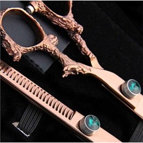 Ciseaux de coiffure, ciseaux de coiffure, kit de ciseaux à cheveux en or rose, kit professionnel de coupe de cheveux pour coi