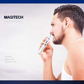 CAFFIA Tondeuse à poils de nez, tondeuse détaillée for le nez, les oreilles et les sourcils avec système de lame double face 