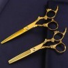 Ciseaux de Coiffure Professionnels 440c Set Ciseaux Amincissement Cisaillement Plat Barbier