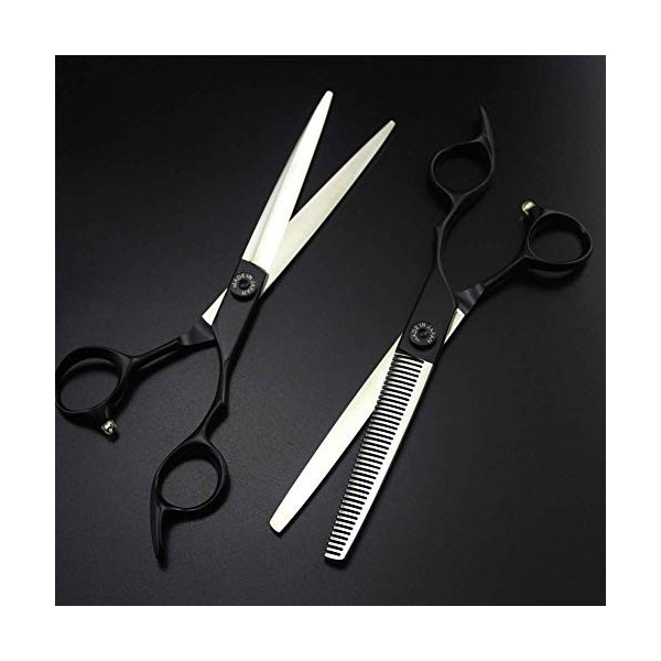 Outils de Coupe de Cheveux Professionnels Ensemble de Ciseaux Amincissants Ciseaux de Coiffure, cisailles Ensemble de Coiffeu